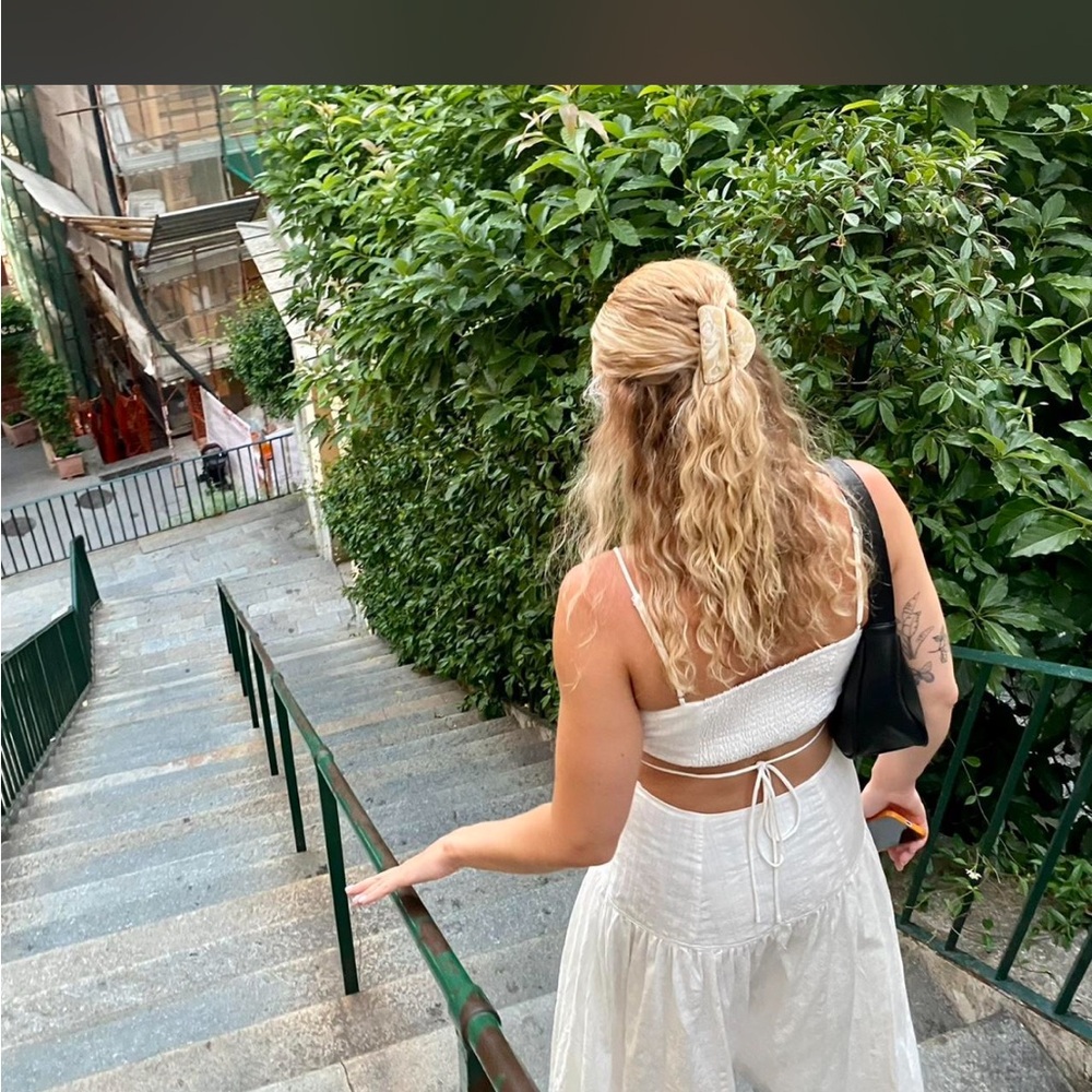 White maxi dress